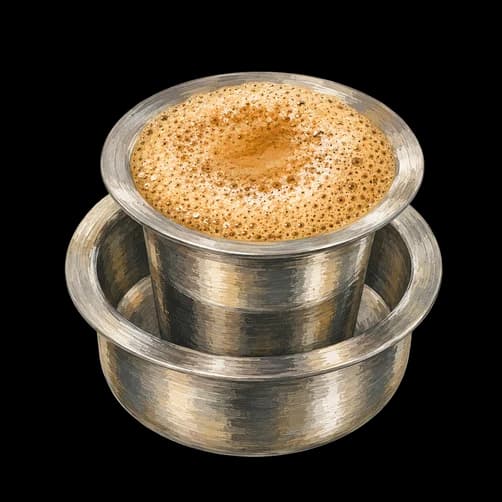 Hand-painted illustration — Filter Kaapi